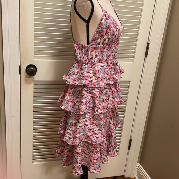 Maison Maar Tiered Midi Dress in Pink Multicolor, Size Small, NWOT - Picture 8 of 17